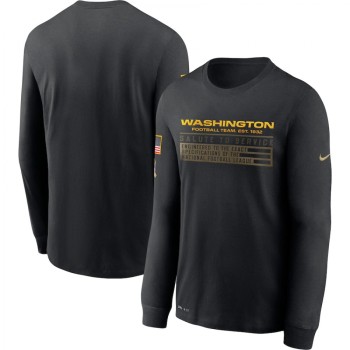 Men's Washington Football Team 2020 Black Salute to Service Sideline Performance Long Sleeve T-Shirt Men's Washington Football Team 2020 Black Salute to Service Sideline Performance Long Sleeve T-Shirt
