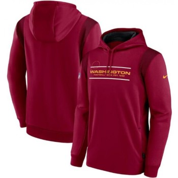 Men's Washington Football Team 2021 Burgundy Sideline Logo Performance Pullover Hoodie Men's Washington Football Team 2021 Burgundy Sideline Logo Performance Pullover Hoodie