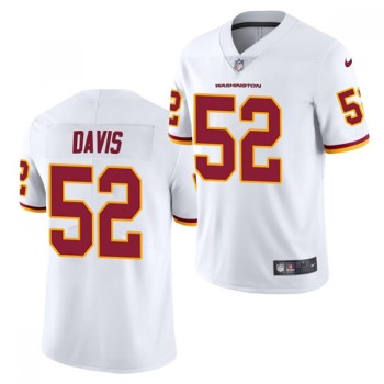 Men's Washington Football Team #52 Jamin Davis White Vapor Untouchable Limited Stitched Jersey Men's Washington Football Team #52 Jamin Davis White Vapor Untouchable Limited Stitched Jersey