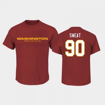 Men's Washington Football Team #90 Montez Sweat 2020 Red Name & Number T-Shirt Men's Washington Football Team #90 Montez Sweat 2020 Red Name & Number T-Shirt