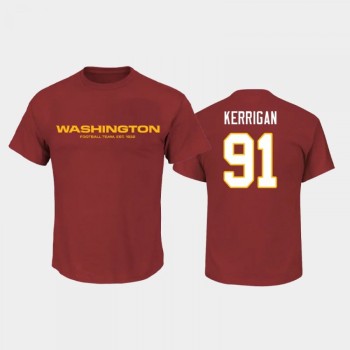 Men's Washington Football Team #91 Ryan Kerrigan 2020 Red Name & Number T-Shirt Men's Washington Football Team #91 Ryan Kerrigan 2020 Red Name & Number T-Shirt