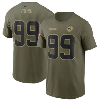 Men's Washington Football Team #99 Chase Young 2021 Olive Salute To Service Legend Performance T-Shirt Men's Washington Football Team #99 Chase Young 2021 Olive Salute To Service Legend Performance T-Shirt