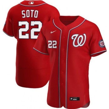 Men's Washington Nationals #22 Juan Soto Red Flex Base Stitched Jersey Men's Washington Nationals #22 Juan Soto Red Flex Base Stitched Jersey