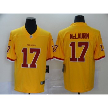Men's Washington Redskins #17 Terry McLaurin Yellow Vapor Untouchable Limited NFL Stitched Jersey Men's Washington Redskins #17 Terry McLaurin Yellow Vapor Untouchable Limited NFL Stitched Jersey