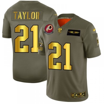 Men's Washington Redskins #21 Sean Taylor 2019 Olive/Gold Salute To Service Limited Stitched NFL Jersey Men's Washington Redskins #21 Sean Taylor 2019 Olive/Gold Salute To Service Limited Stitched NFL Jersey