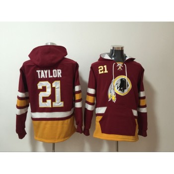 Men's Washington Redskins #21 Sean Taylor Burgundy Red All Stitched NFL Hoodie Sweatshirt Men's Washington Redskins #21 Sean Taylor Burgundy Red All Stitched NFL Hoodie Sweatshirt