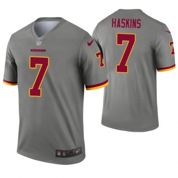 Men's Washington Redskins #7 Dwayne Haskins Gray Inverted Legend Stitched NFL Jersey Men's Washington Redskins #7 Dwayne Haskins Gray Inverted Legend Stitched NFL Jersey