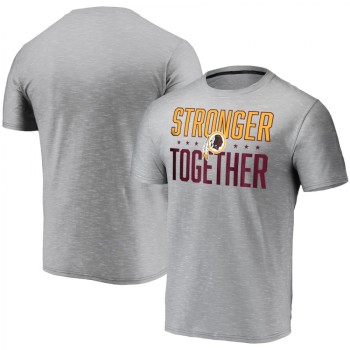 Men's Washington Redskins Gray Stronger Together Space Dye T-Shirt Men's Washington Redskins Gray Stronger Together Space Dye T-Shirt