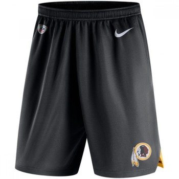 Men's Washington Redskins Black Knit Performance Shorts Men's Washington Redskins Black Knit Performance Shorts