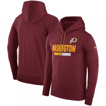 Men's Washington Redskins Burgundy Sideline Team Name Performance Pullover Hoodie Men's Washington Redskins Burgundy Sideline Team Name Performance Pullover Hoodie