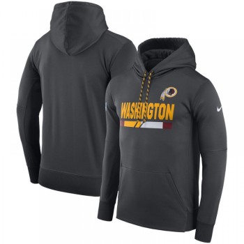 Men's Washington Redskins Charcoal Sideline Team Name Performance Pullover Hoodie Men's Washington Redskins Charcoal Sideline Team Name Performance Pullover Hoodie