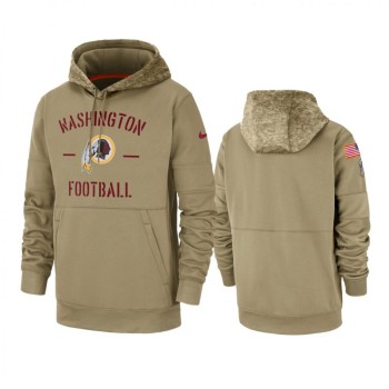 Men's Washington Redskins Tan 2019 Salute to Service Sideline Therma Pullover Hoodie Men's Washington Redskins Tan 2019 Salute to Service Sideline Therma Pullover Hoodie
