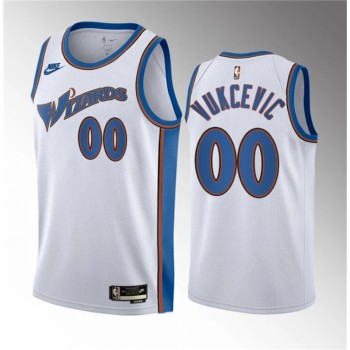 Men's Washington Wizards #00 Tristan Vukcevic White 2023 Draft Classic Edition Stitched Jersey Men's Washington Wizards #00 Tristan Vukcevic White 2023 Draft Classic Edition Stitched Jersey