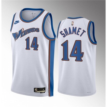 Men's Washington Wizards #14 Landry Shamet White Classic Edition Stitched Jersey Men's Washington Wizards #14 Landry Shamet White Classic Edition Stitched Jersey
