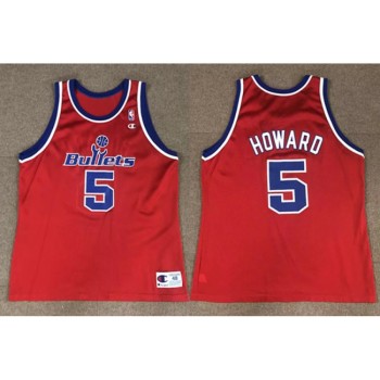 Men's Washington Wizards #5 Juwan Howard Red Stitched Jersey Men's Washington Wizards #5 Juwan Howard Red Stitched Jersey