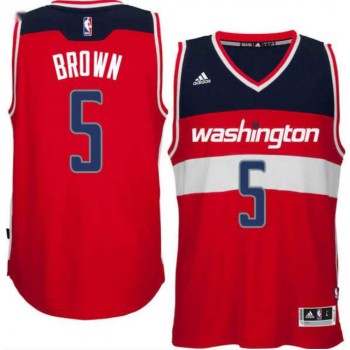 Men's Washington Wizards #5 Kwame Brown Red Swingman Stitched Jersey Men's Washington Wizards #5 Kwame Brown Red Swingman Stitched Jersey