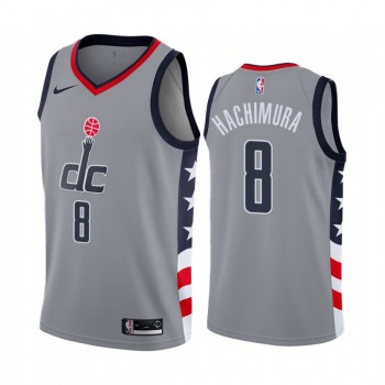 Men's Washington Wizards #8 Rui Hachimura Grey City Edition Stitched Jersey Men's Washington Wizards #8 Rui Hachimura Grey City Edition Stitched Jersey
