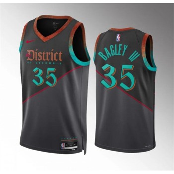 Men's Washington Wizards #35 Marvin Bagley III Black 2023/24 City Edition Stitched Basketball Jersey Men's Washington Wizards #35 Marvin Bagley III Black 2023/24 City Edition Stitched Basketball Jersey