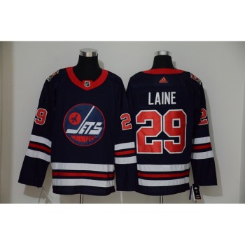 Men's Winnipeg Jets #29 Patrik Laine Navy Stitched NHL Jersey
