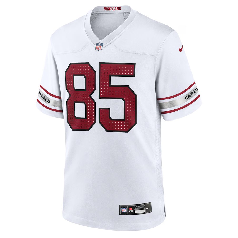 Men's Arizona Cardinals #85 Trey McBride White Game Jersey