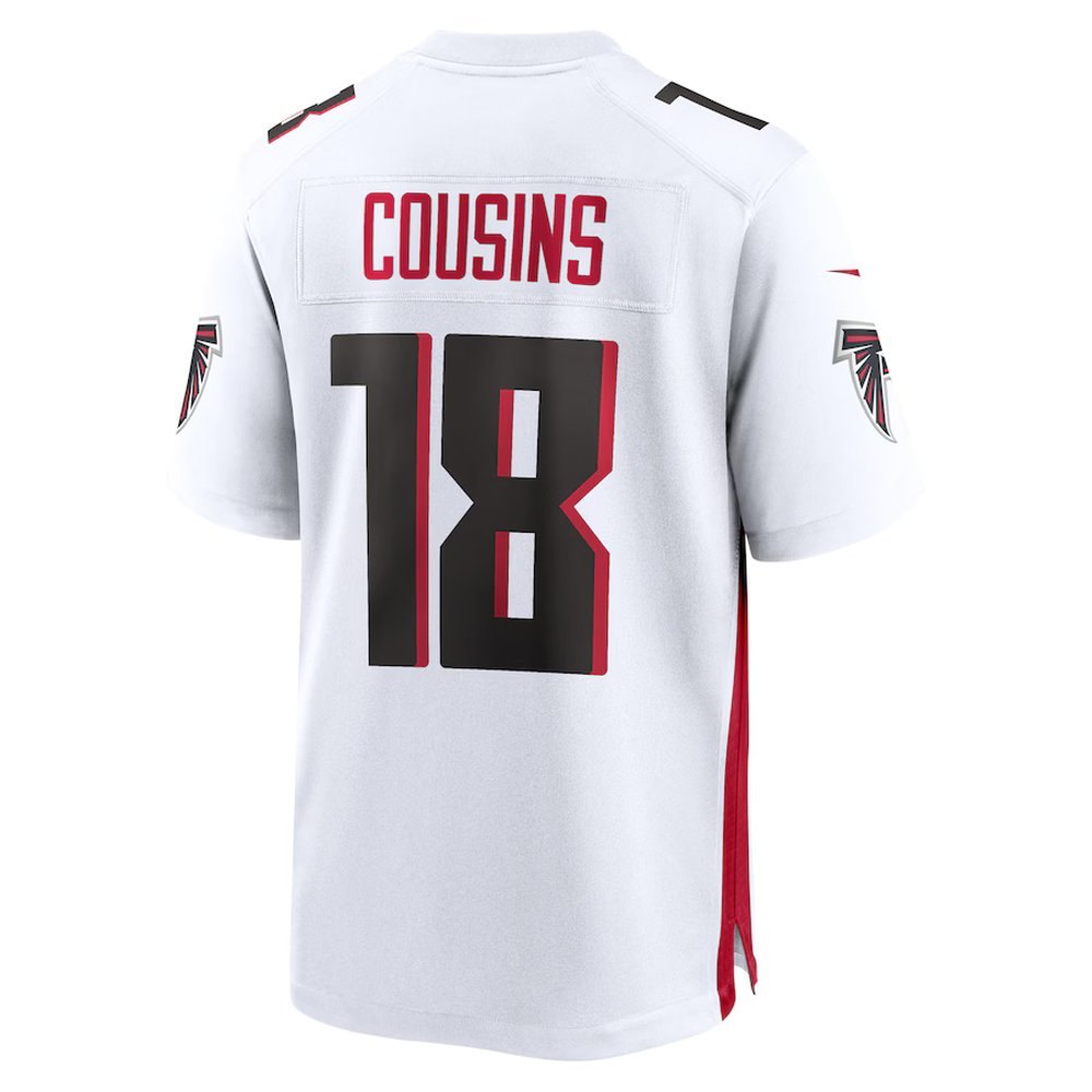 Men's Atlanta Falcons Kirk Cousins White Game Player Jersey Men's Atlanta Falcons Kirk Cousins White Game Player Jersey