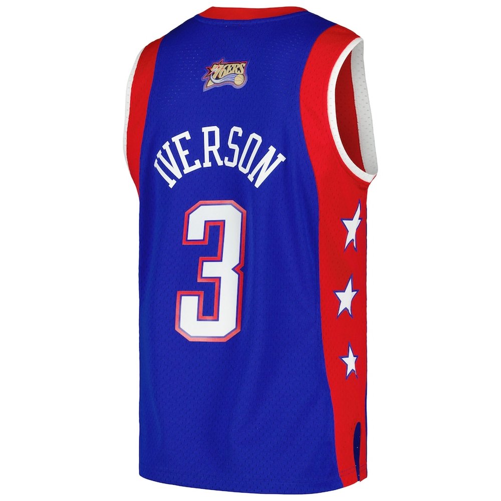 Men's Eastern Conference #3 Allen Iverson Royal Hardwood Classics 2004 NBA All-Star Game Swingman Throwback Jersey