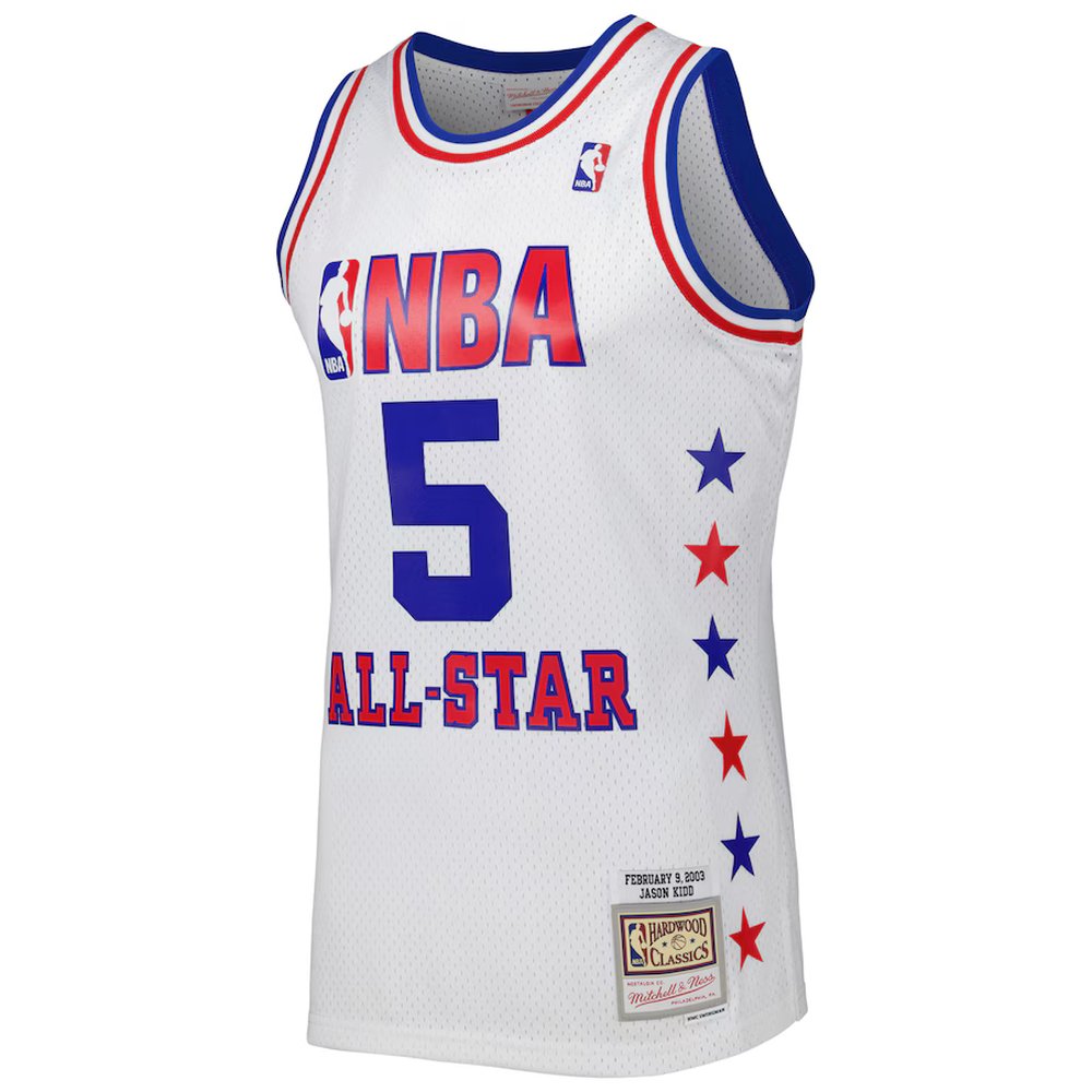 Men's Eastern Conference #5 Jason Kidd White 2003 All Star Game Swingman Jersey
