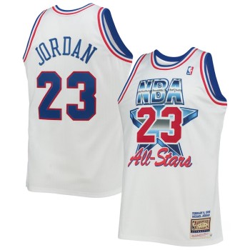Men's Eastern Conference #23 Michael Jordan White Hardwood Classics 1992 NBA All-Star Game Authentic Jersey Men's Eastern Conference #23 Michael Jordan White Hardwood Classics 1992 NBA All-Star Game Authentic Jersey