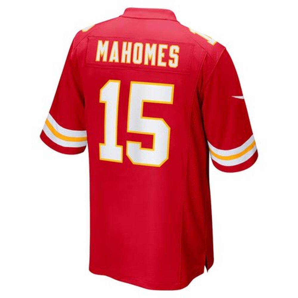 Men's Kansas City Chiefs #15 Patrick Mahomes Red Super Bowl LIX Game Jersey