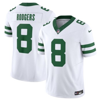 Men's New York Jets Aaron Rodgers Legacy White Vapor F.U.S.E. Limited Jersey
