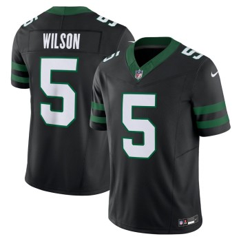 Men's New York Jets Garrett Wilson Legacy Black Vapor F.U.S.E. Limited Jersey (2)