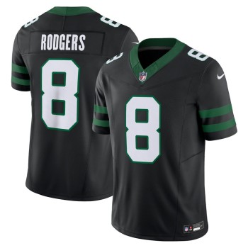 Men's New York Jets Aaron Rodgers Legacy Black Vapor FUSE Limited Jersey.jpg