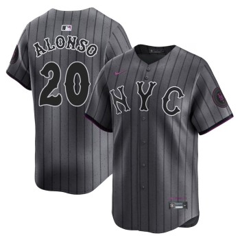 Men's New York Mets #20 Pete Alonso Graphite 2024 City Connect Limited Player Jersey Men's New York Mets #20 Pete Alonso Graphite 2024 City Connect Limited Player Jersey