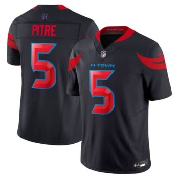 Men's Jalen Pitre Navy Blue Houston Texans #5 Vapor F.U.S.E. Limited Jersey Men's Jalen Pitre Navy Blue Houston Texans #5 Vapor F.U.S.E. Limited Jersey
