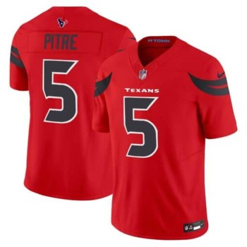 Men's Jalen Pitre Red Houston Texans #5 Vapor F.U.S.E. Limited Jersey Men's Jalen Pitre Red Houston Texans #5 Vapor F.U.S.E. Limited Jersey