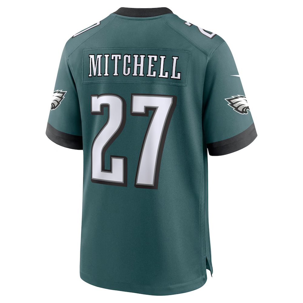 Men's #27 Quinyon Mitchell Midnight Green Philadelphia Eagles Player Game Jersey