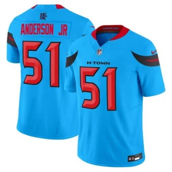 Men's Will Anderson Jr. Blue Houston Texans #51 Vapor F.U.S.E. Limited Jersey Men's Will Anderson Jr. Blue Houston Texans #51 Vapor F.U.S.E. Limited Jersey