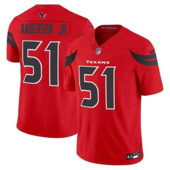Men's Will Anderson Jr. Red Houston Texans #51 2nd Alternate Vapor F.U.S.E. Limited Jersey Men's Will Anderson Jr. Red Houston Texans #51 2nd Alternate Vapor F.U.S.E. Limited Jersey