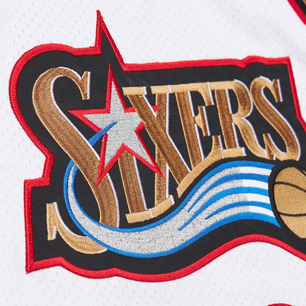 Men's Philadelphia 76ers #3 Allen Iverson White 2000 NBA All-Star Game Authentic Jersey