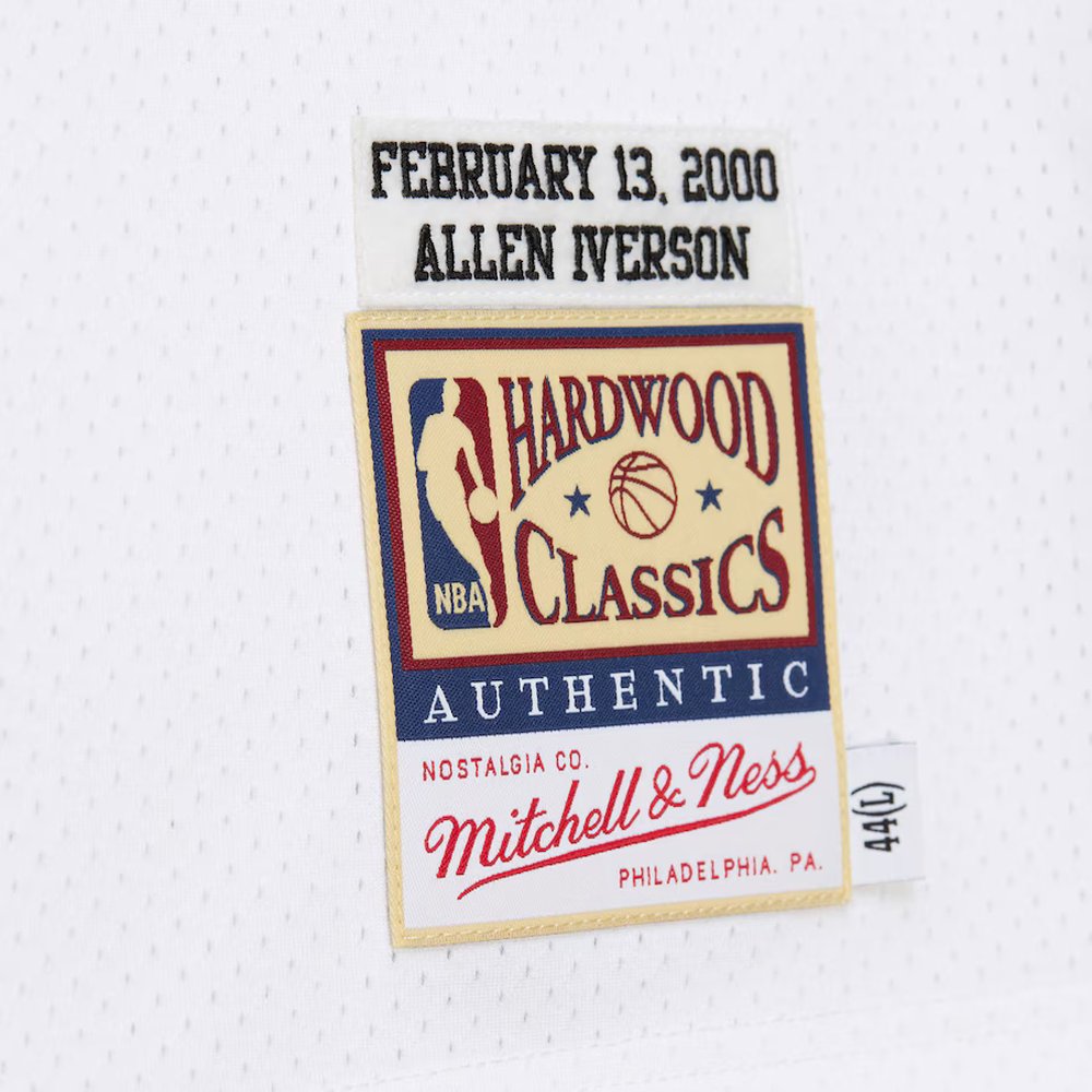 Men's Philadelphia 76ers #3 Allen Iverson White 2000 NBA All-Star Game Authentic Jersey