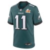 Men's Philadelphia Eagles #11 A.J. Brown Midnight Green Super Bowl LIX Game Player Jersey