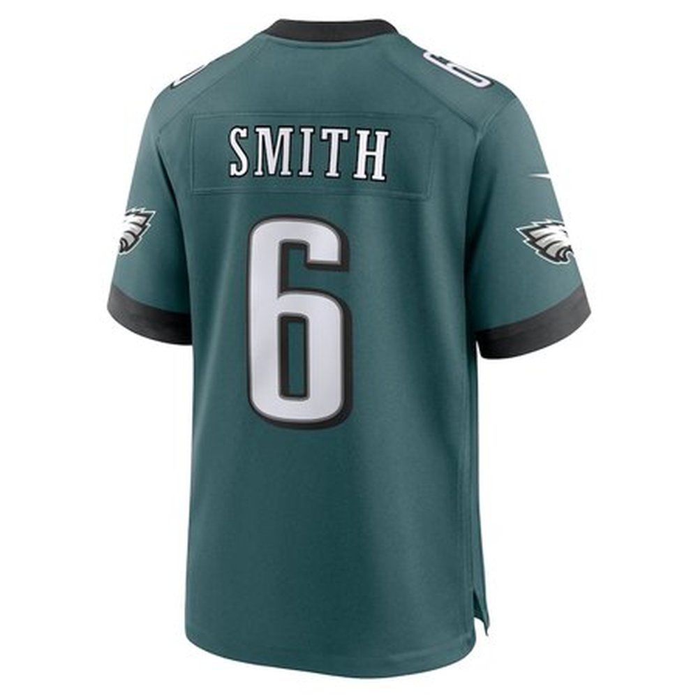 Men's Philadelphia Eagles #6 DeVonta Smith Midnight Green Super Bowl LIX Game Player Jersey