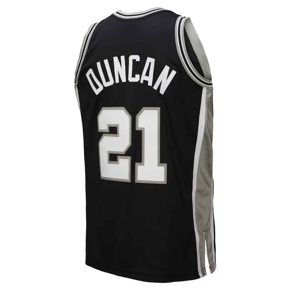 Men's San Antonio #21 Spurs Tim Duncan Black 2000 NBA All-Star Game Authentic Jersey