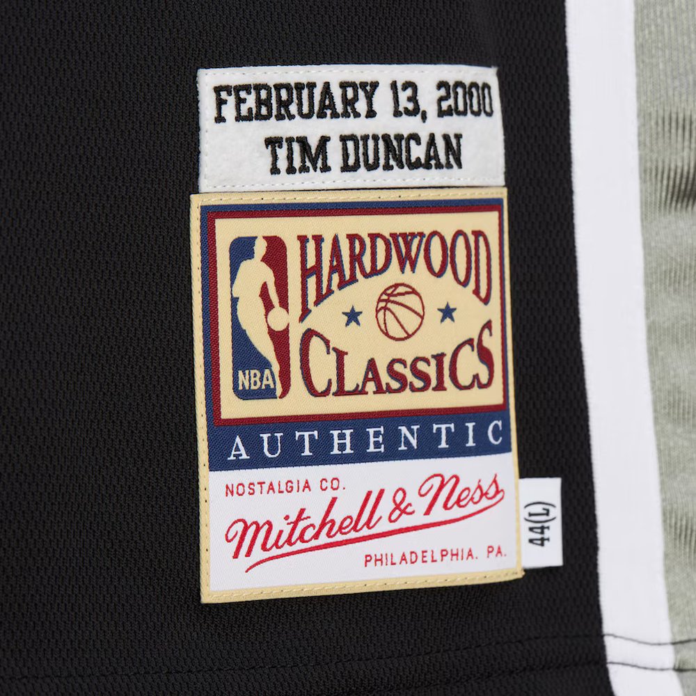 Men's San Antonio #21 Spurs Tim Duncan Black 2000 NBA All-Star Game Authentic Jersey