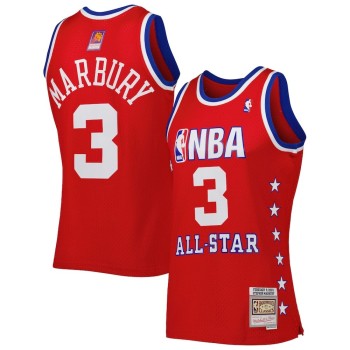 Men's Western Conference #3 Stephon Marbury Red 2003 All Star Game Swingman Jersey Men's Western Conference #3 Stephon Marbury Red 2003 All Star Game Swingman Jersey