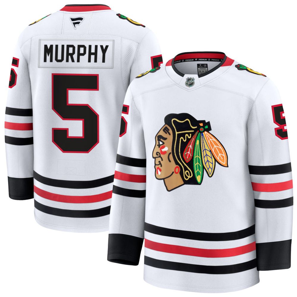 Youth Chicago Blackhawks #5 Connor Murphy White Away Jersey Youth Chicago Blackhawks #5 Connor Murphy White Away Jersey