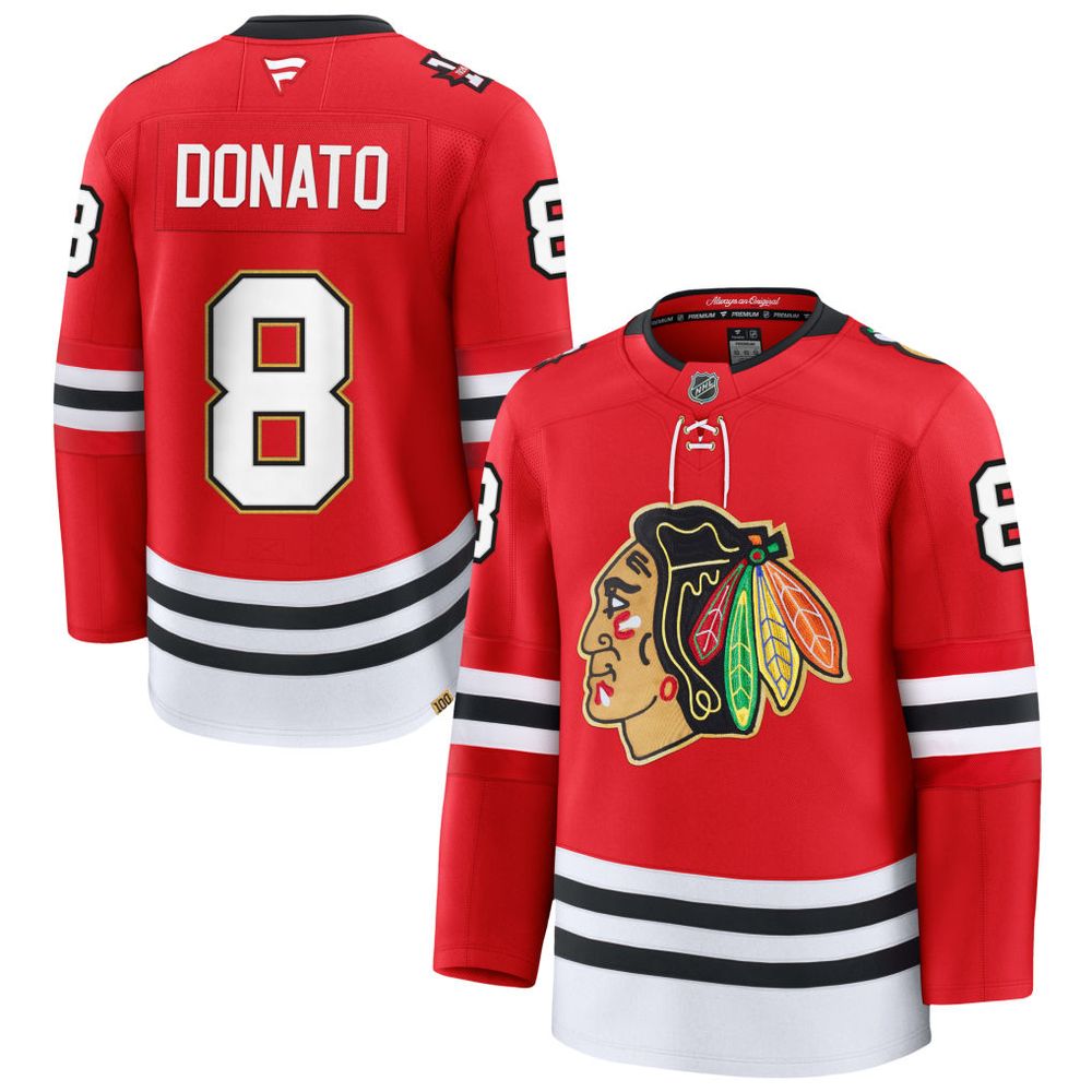 Youth Chicago Blackhawks #8 Ryan Donato Red Centennial Jersey Youth Chicago Blackhawks #8 Ryan Donato Red Centennial Jersey