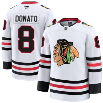 Youth Chicago Blackhawks #8 Ryan Donato White Away Jersey Youth Chicago Blackhawks #8 Ryan Donato White Away Jersey