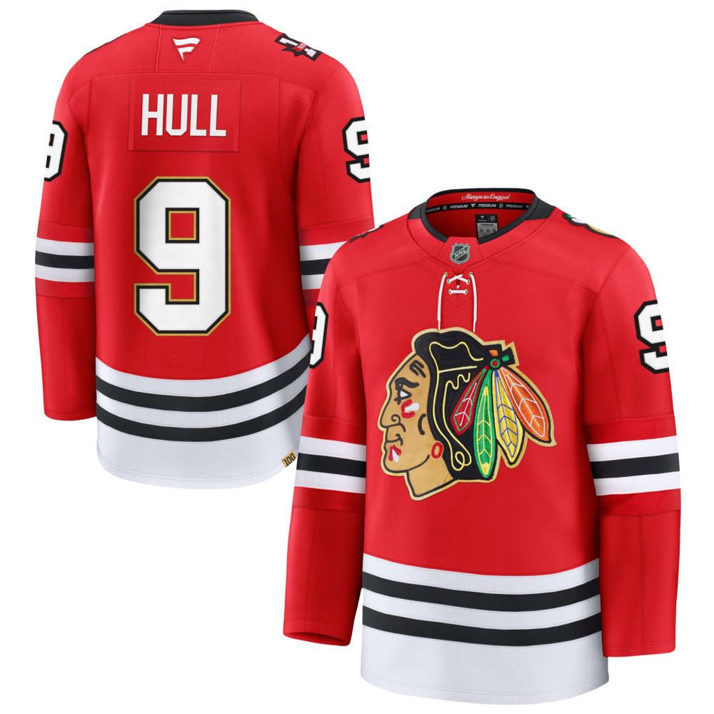 Youth Chicago Blackhawks #9 Bobby Hull Red Centennial Jersey