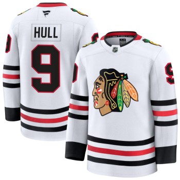 Youth Chicago Blackhawks #9 Bobby Hull White Away Jersey